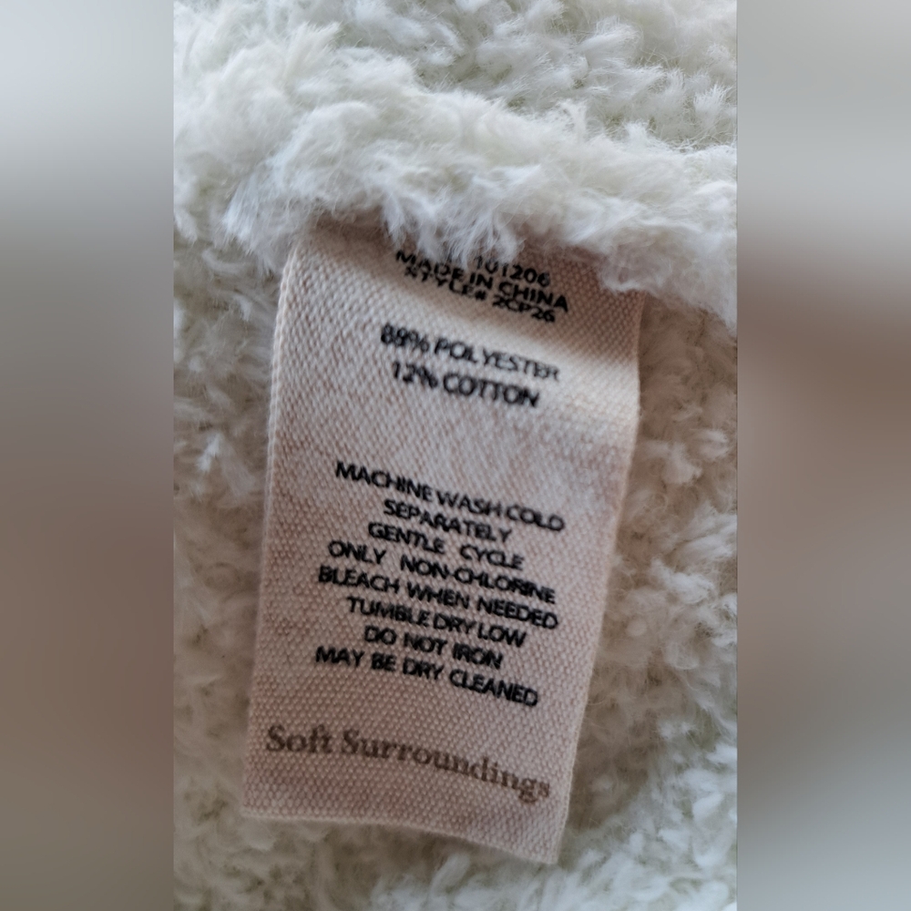 Soft Surroundings Cream Textured Cardigan - Picture 6 of 8